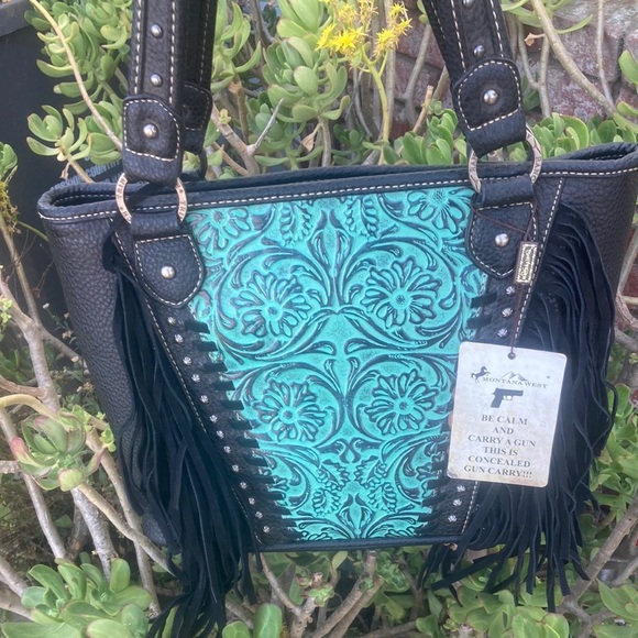 Montana West Handbags - Trinity Ranch line by Montana West, Floral tooled design on genuine leather.